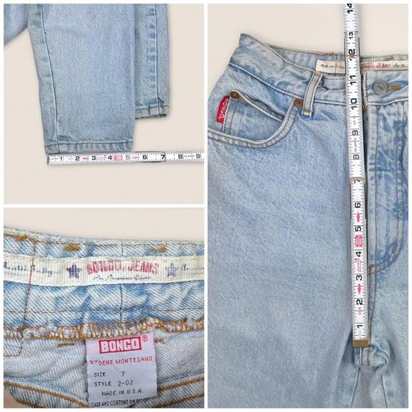 Vintage 90s BONGO Light Wash Mom Jeans - Size 24 x 27 - Picture 4 of 4